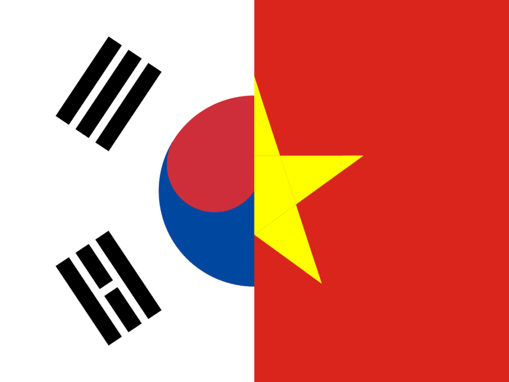 Korea Vietnam Vlaggen